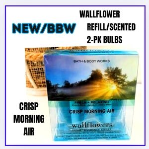 🔥"CRISP MORNING AIR" 2PK REFILL BULBS/NEW-BBW